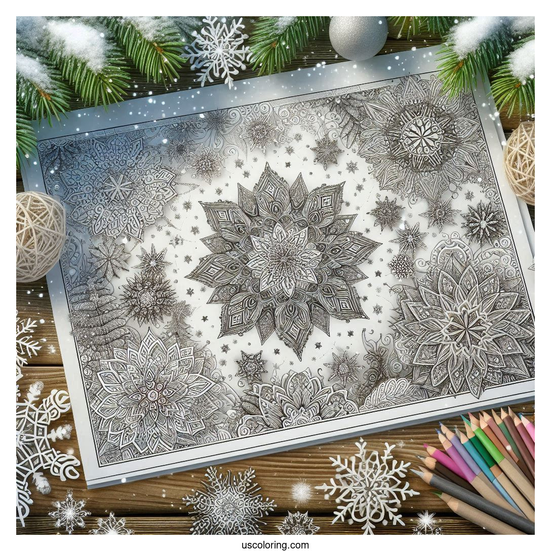 Snowflake Coloring Pages Featured Image