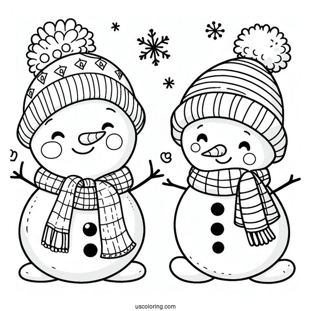 Baby Snowman To Color For Kids