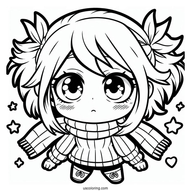 My Hero Academia Coloring Page Of Cute Chibi Eri