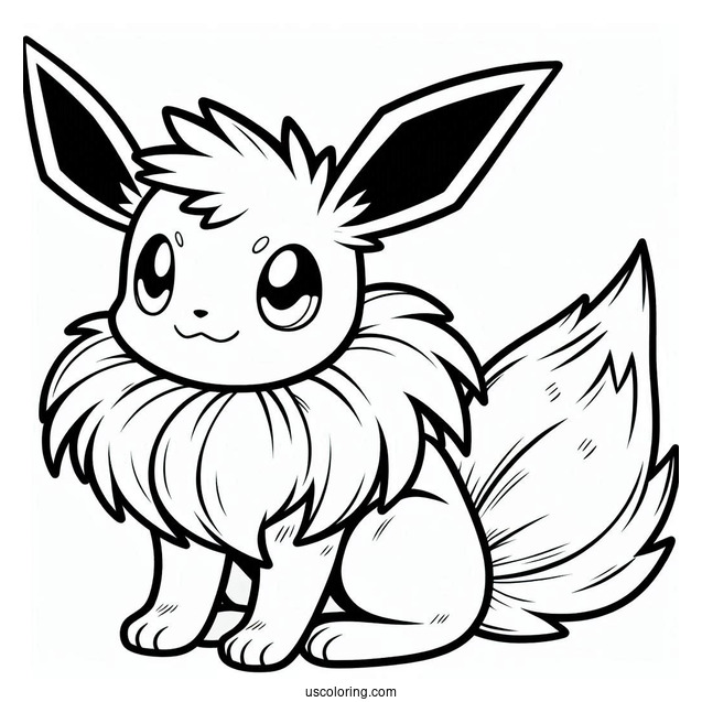 Coloring Page Of Jolteon Eevee Outline