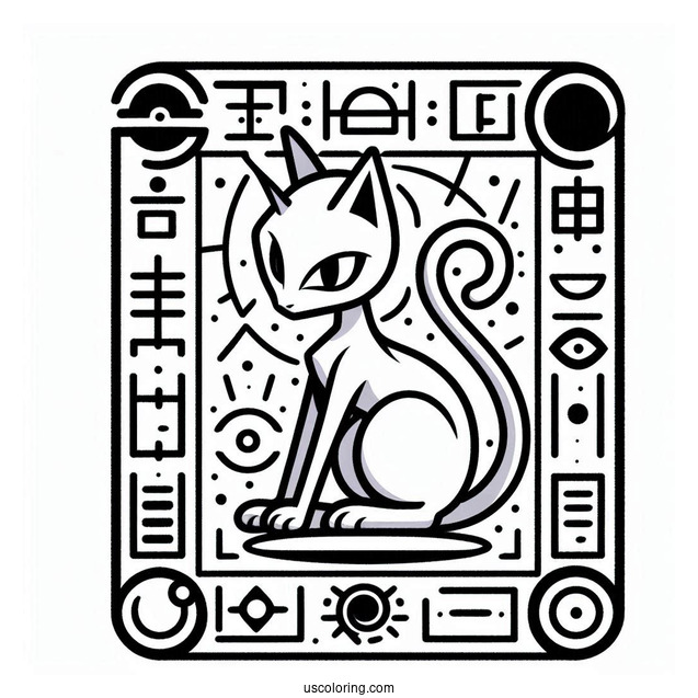 Ancient Mewtwo hieroglyphs Pokemon Card