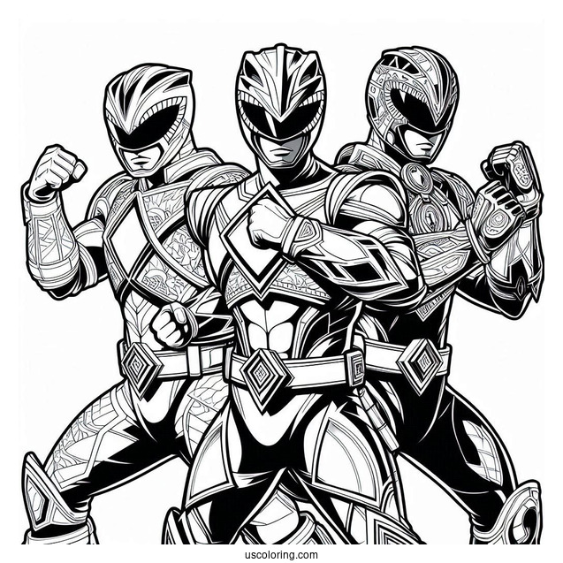 Power Rangers Beast Morphers Coloring In