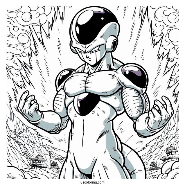 Coloring Page Of Frieza Coloring Sheet
