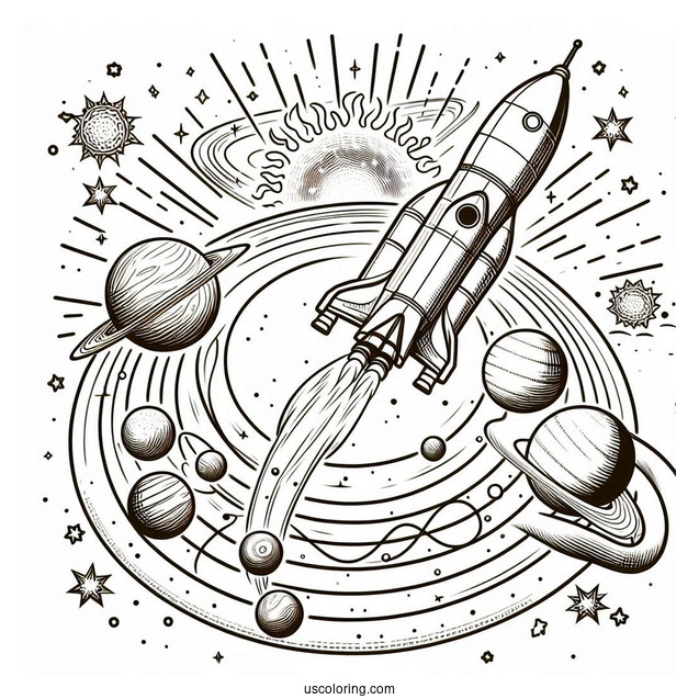 Nasa Rocket Entering Solar System To Color