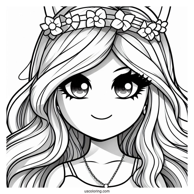 Girl Roblox Character Coloring Page