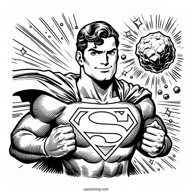 Superman And Kryptonite Coloring Page