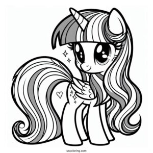 Coloring Page of Twilight Sparkle Outline