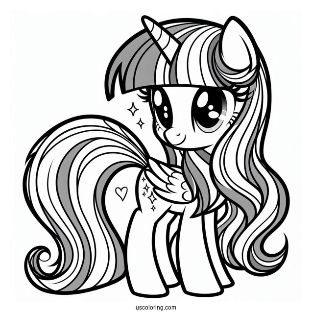 Coloring Page of Twilight Sparkle Outline