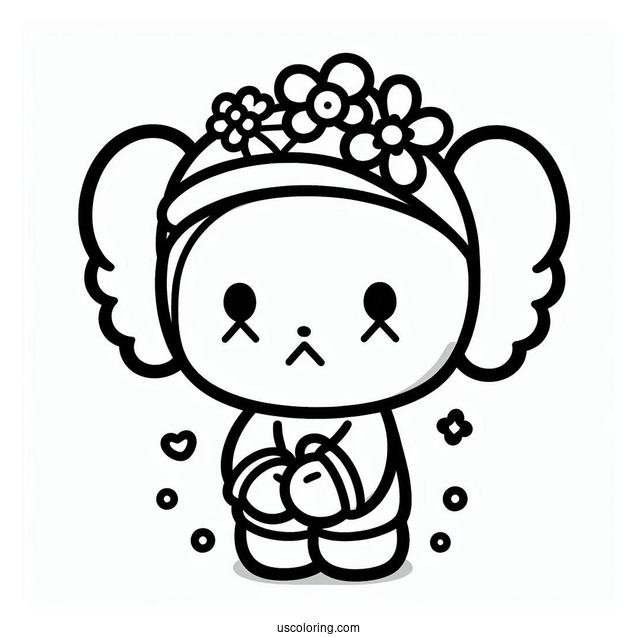 Chibi KAWS Coloring Page For Preschoolers