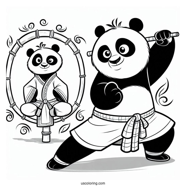 Kung Fu Panda Coloring Sheet For Kids