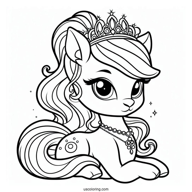 Palace Pets Coloring Page Of Simple Skyla Outline For Preschoolers
