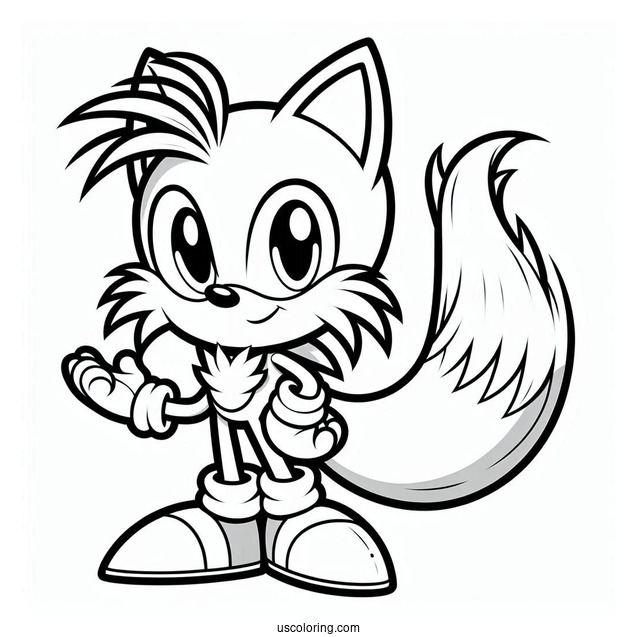 Tails From Sonic Coloring Sheet