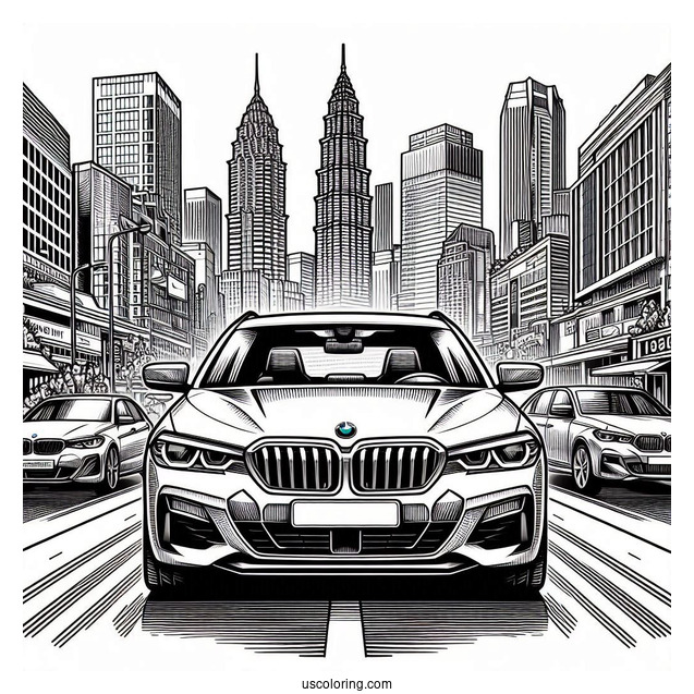2024 BMW Coloring Page XM Label Red In The City