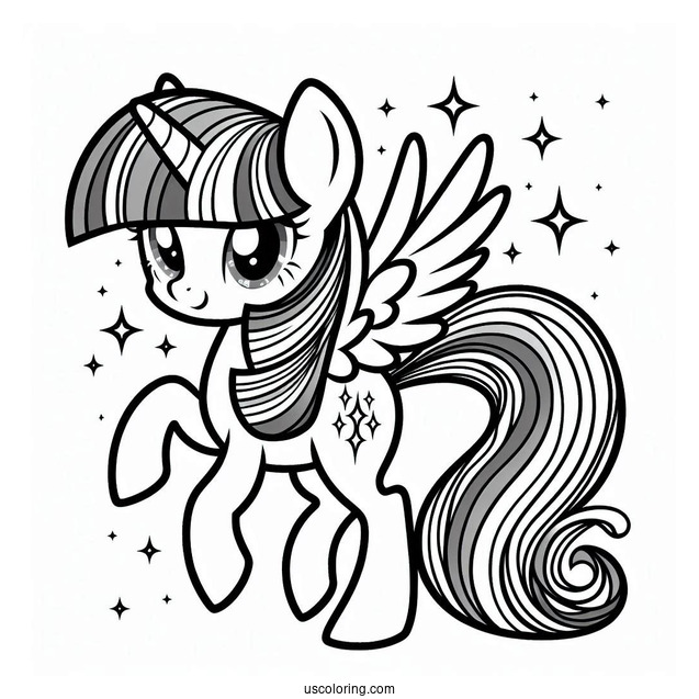Coloring Page of Twilight Sparkle Outline