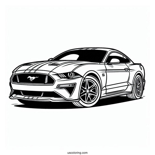 Ford Mustang Coloring Page For Kids