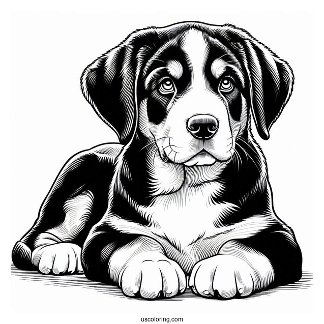 Simple Outline Of Greater Swiss Mountain Dog