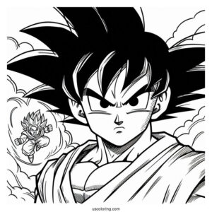 Young Goku Coloring Page For Kids