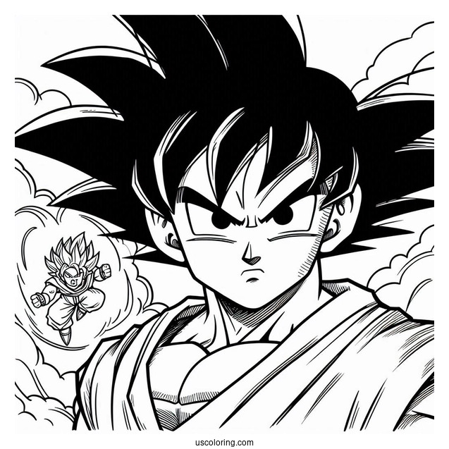 Young Goku Coloring Page For Kids