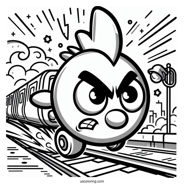 Subway Surfers Coloring Page Angry Spike For Preschoolers