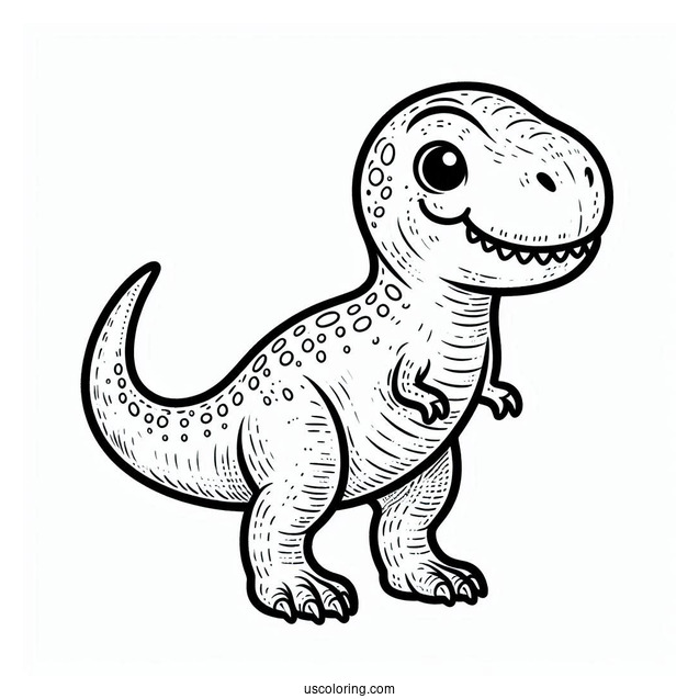 T-Rex With Little Arms To Color