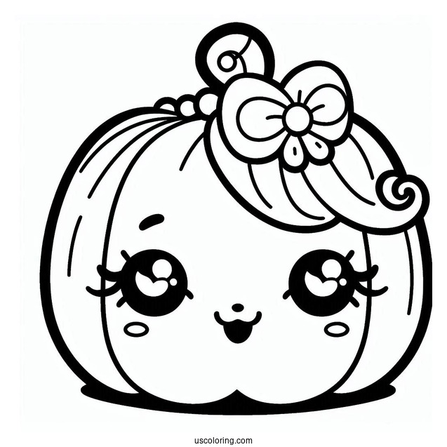Outline Of Pumpkinella Shopkins Coloring Page