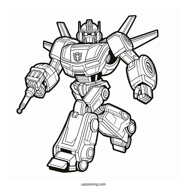 Blades Rescue Bots Coloring Page Outline For Kids