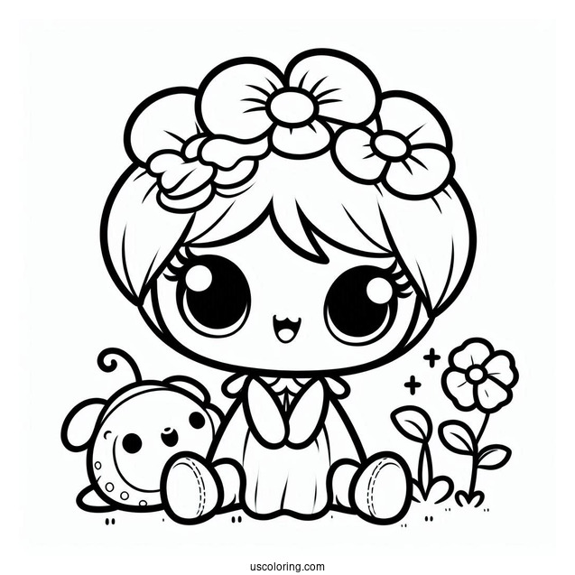 Poppy Playtime Coloring Page Of Kawaii Baby Huggy Wuggy For Preschoolers