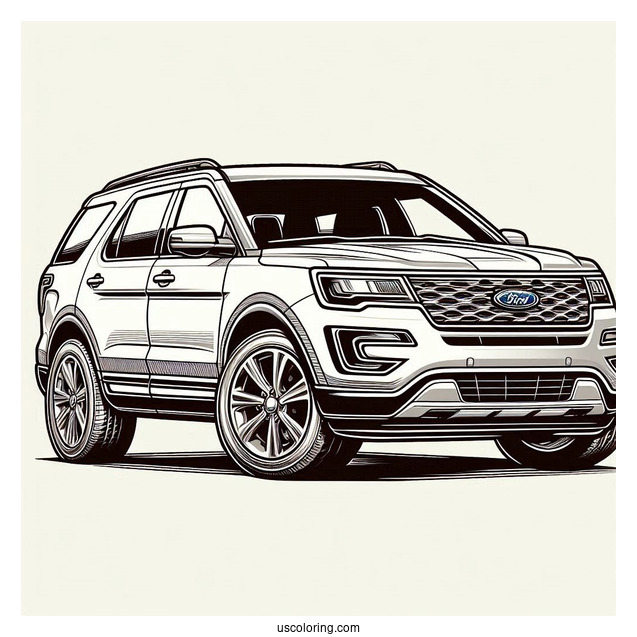 Ford SUV Coloring Sheet