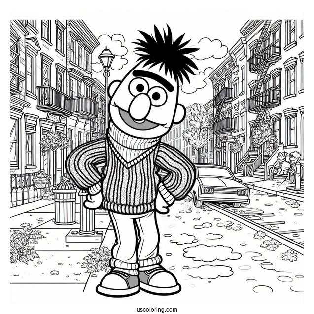 Young Bert Standing On Street