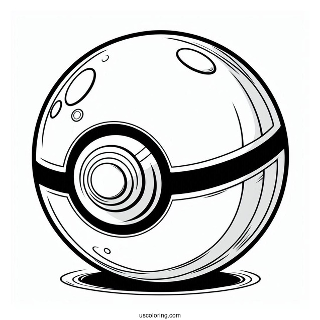 Pokéball Coloring Page Of Great Ball Pokemon Card