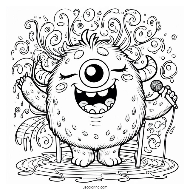 Detailed Rare Bona Petite My Singing Monster Coloring Page