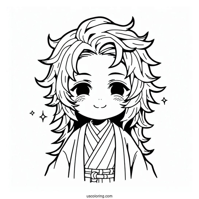 Tanjiro Coloring Page Constant Flux Technique