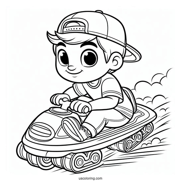 Subway Surfers Coloring Page Jake Racing Tricky
