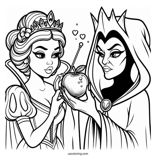 Evil Queen Holding The Poisoned Apple