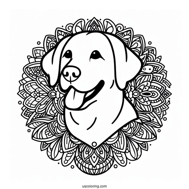 Labrador Retriever Dog Mandala