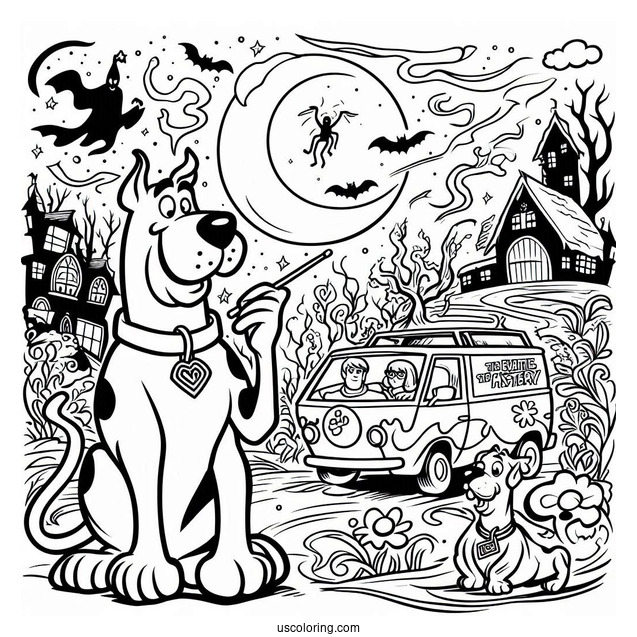 Mystery In From Scooby-Doo Coloring Sheet