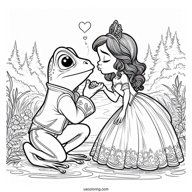 Frog Prince Naveen Asking Tiana For A Kiss