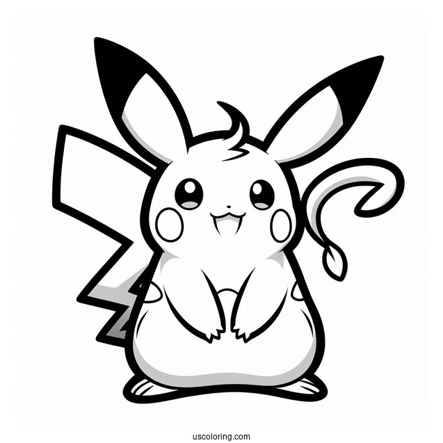 Raichu Outline Coloring In