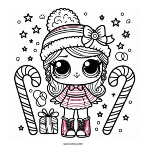LOL Surprise Doll During Christmas With Candy Canes