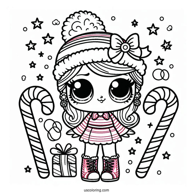 LOL Surprise Doll During Christmas With Candy Canes