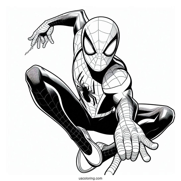 Into the Spider-Verse Miles Morales Coloring