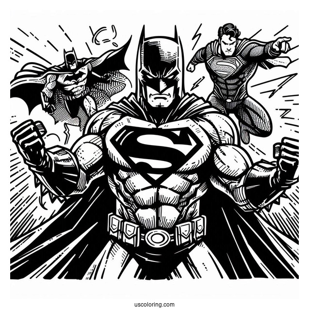 Batman Vs Superman Coloring Page
