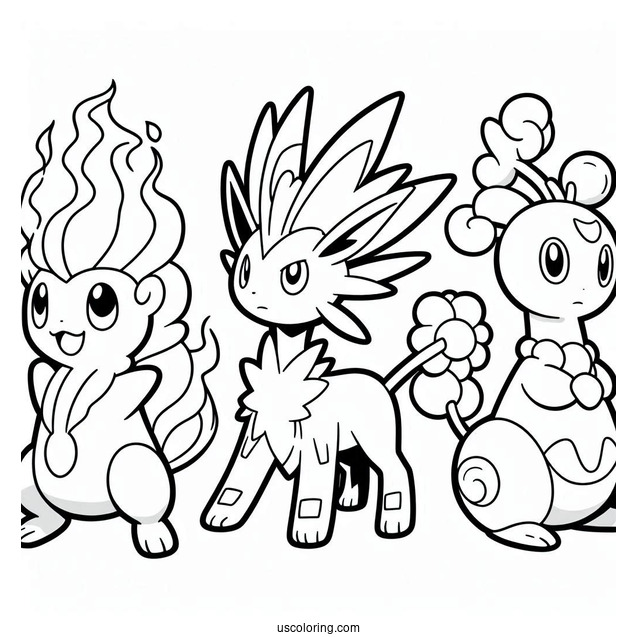Pokemon Coloring Sheet