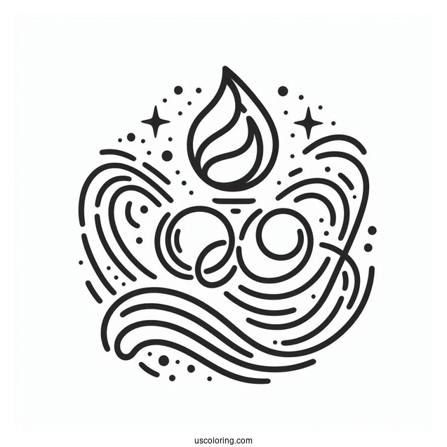 Simple Olympics Coloring Page Logo For Kids