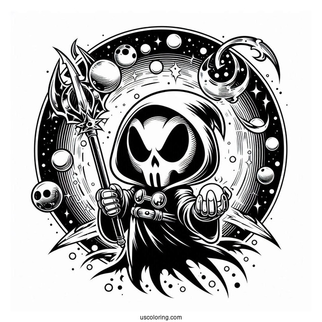 Detailed Black Doom Coloring In