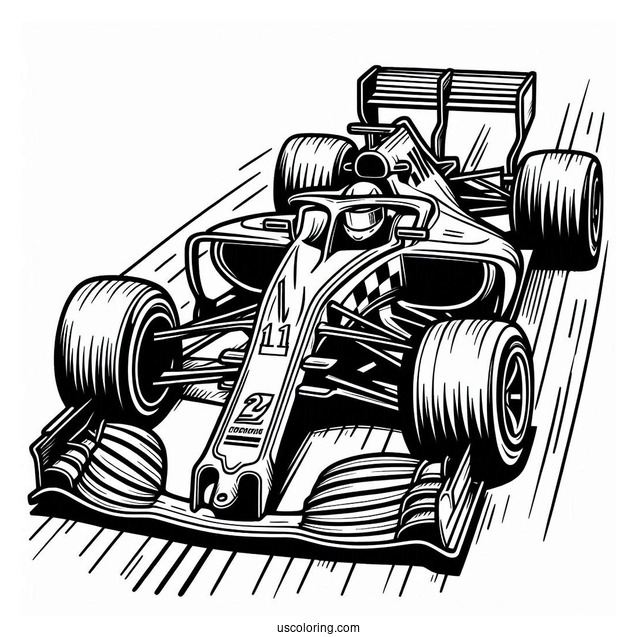 Race Car Coloring Sheet For Kids