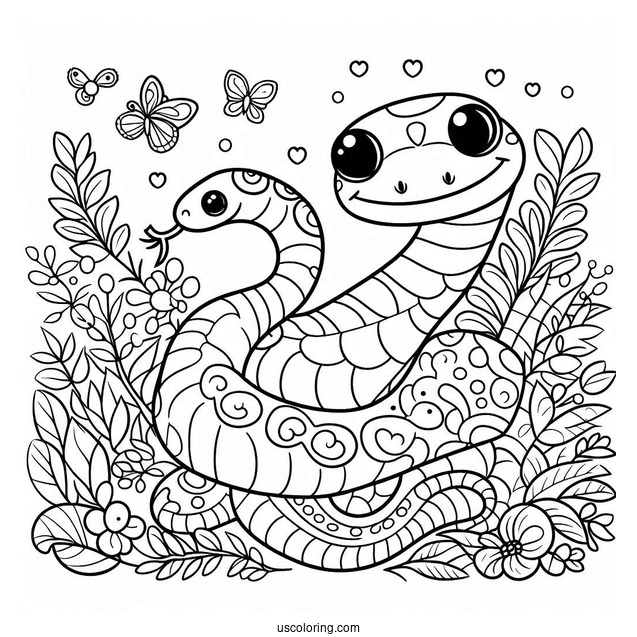 Coloring Page Of Snake For Preschoolers