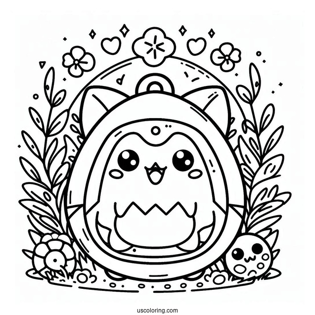 Raising Tamagotchi Coloring Pages Pets For Kids