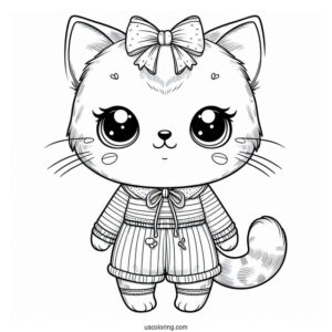 Cat With Clothes Standing Up