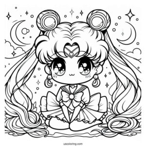 Cute Chibiusa Coloring Page